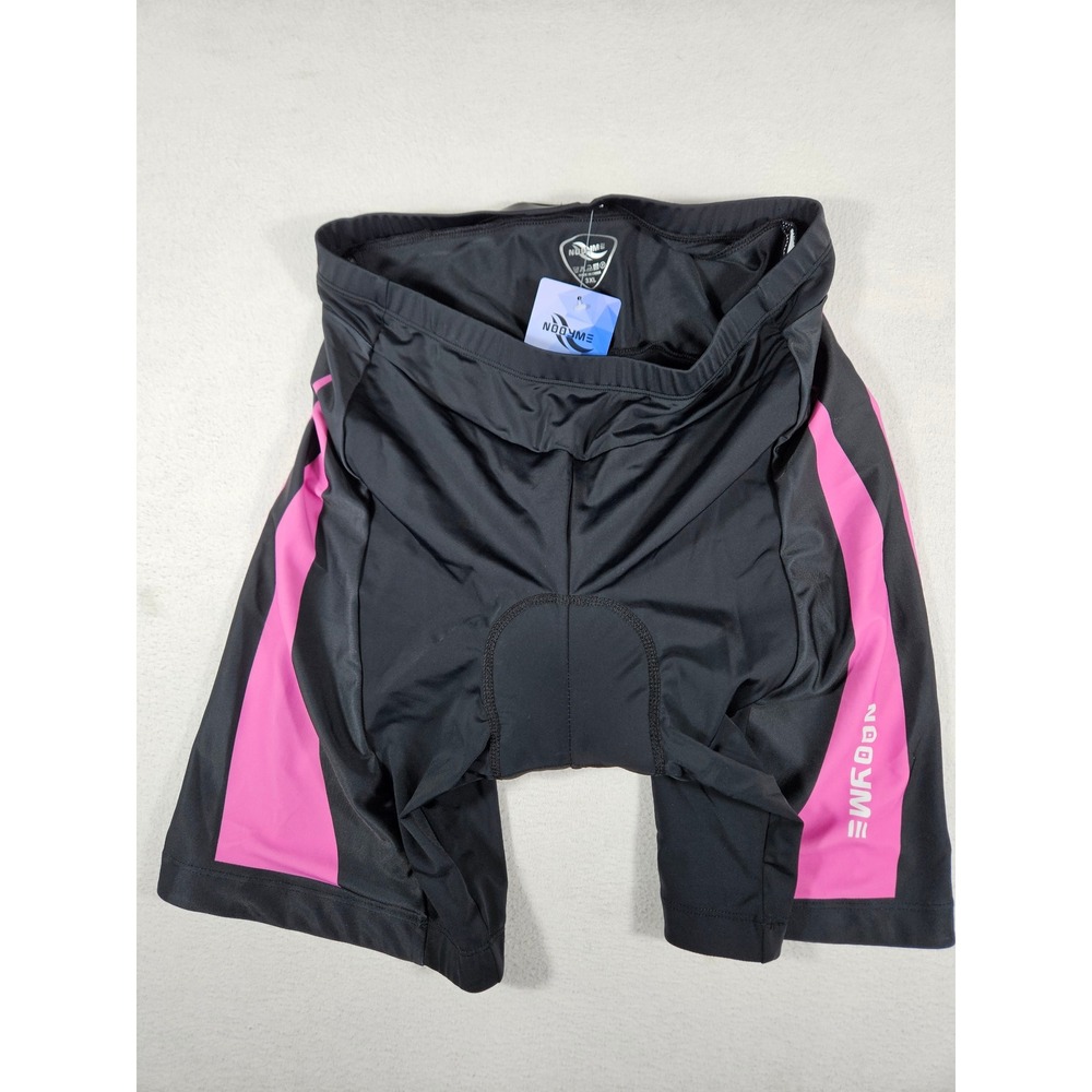 NOOYME Womens Padded Cycling Shorts Black Pink 3D Padded Bike Shorts 3XL NEW